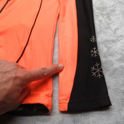 Canari Cycling Jacket Womens Small Orange Colorblock Snowflake Full Zip Fade - Picture 6 of 14
