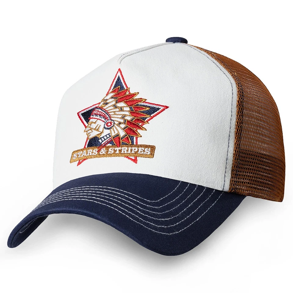Stars & Stripes Basecap Truckercap Cap Western Verstellbar Bestickt »Indian« - Bild 1 von 1