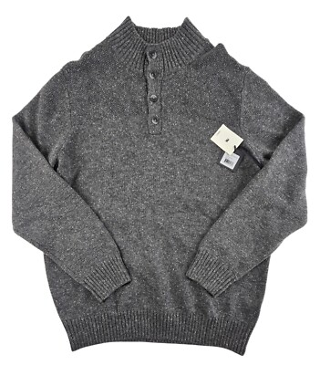 The Normal Brand Men's Size XXL Grey Seawool Nep Popover Sweater
