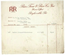 Rice Trew & Rice Company Inc, December 1939 Letterhead, Biglerville Pennsylvania