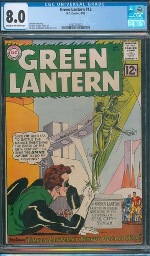 GREEN LANTERN #12 (1962) ⭐ CGC 8.0 ⭐ Gil Kane Silver Age DC Comic
