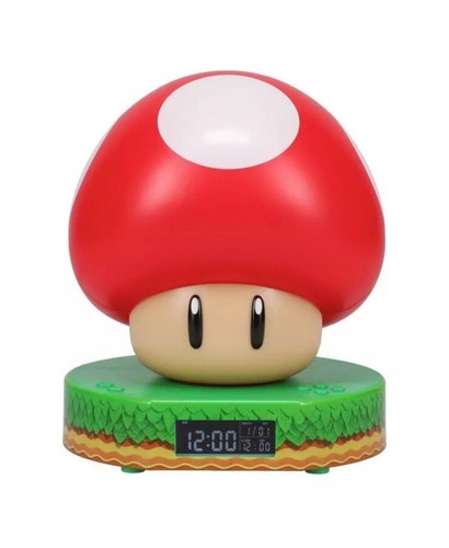 Super Mario Alarm Clock Mushroom Digital MOOD Lighting Kids Night Light Nintendo - Picture 13 of 13