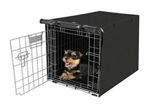 Double Door Dog Crate Polyester Cover,Pet Kennel Cover Fits 24 30 36 42 48 inch
