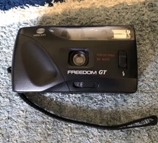 Minolta Freedom GT Focus Free 35mm Auto DX Point And Shoot Film Camera *WORKS