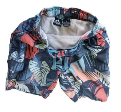 Kami Surf Men Small Drawstring Stretch Built-In Brief Cargo Beach Shorts