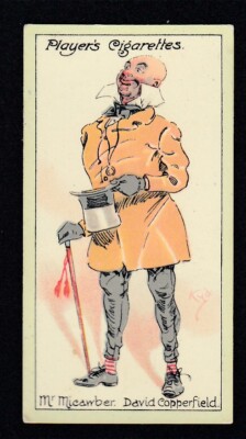 Vintage 1923 CHARLES DICKENS Trade Card DAVID COPPERFIELD - MR. MICAWBER