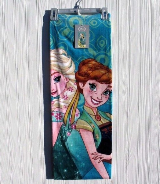 Disney Store Frozen Anna Elsa Swim Collection Beach Bath Towel 30X60