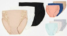 Breezies Set of 3 Soft Support Lace Hi-Cut Panties-Bright-Small-New-A351932