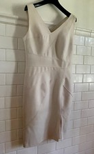 HALSTON HERITAGE BLUSH PINK NUDE BODYCON DRESS 6 NEW