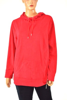Best Savings for New Styleco Sport Womens LongSleeve Red Hoodie Fleece Sweatshirt Top Plus 1X