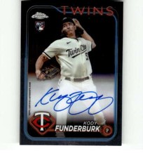 2024 Topps Chrome Rookie Autograph #RA-KF Kody Funderburk RC Rookie AUTO Twins
