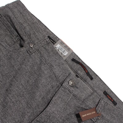 Alberto NWT 5 Pocket Jean Cut Pants Size 38 US Pipe In Gray Cotton Blend