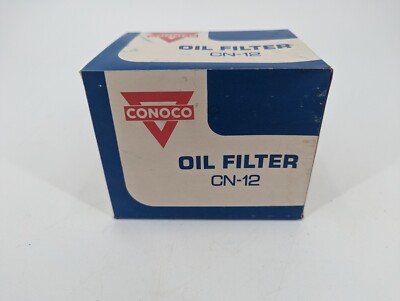NOS Vintage Conoco Oil Filter In Box CN-12 Shop Garage Man Cave