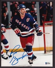 Ron Greschner Autographed 8x10 NY Rangers Team Captain Photo Beckett Authentic