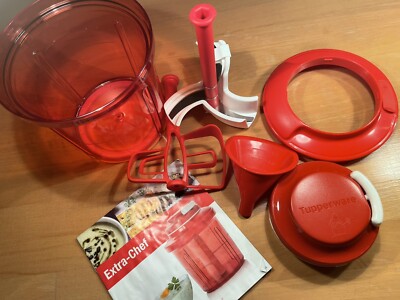 Tupperware Extra-Chef 1,35 L stromlos schneiden rühren 3 geschwungene Klingen