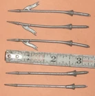 5 Orig. Old Marx SILVER LANCES For Castle Playsets
