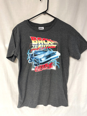 Gray Back To The Future - Outatime Short Sleeve T-shirt Size XL
