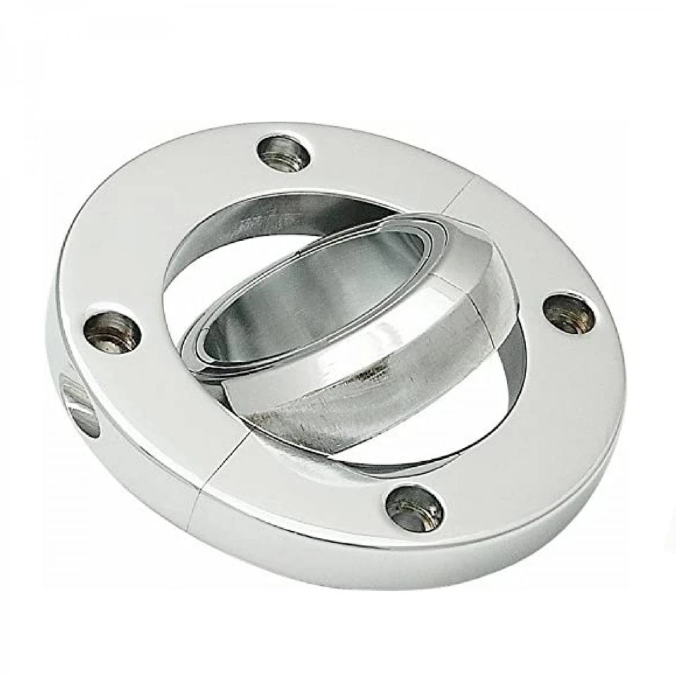 Chrome Billet Steering Column Split Swivel Firewall Mount for 1 3/4, 2" & 2 1/4 - Image 2 of 4