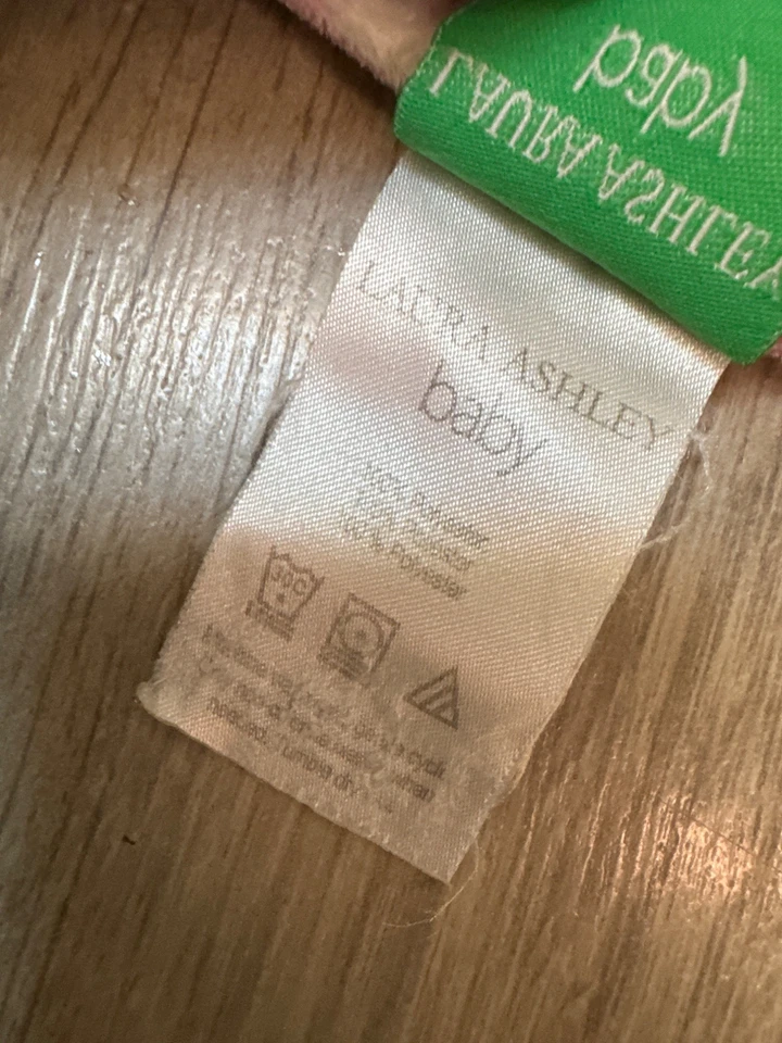 Laura Ashley Baby Alphabet ABC Letters Print Reversible Blanket 31" x 35" Soft P - Image 4 of 4