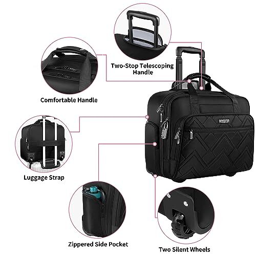 Free Shipping! BAGSMART Rolling Laptop Bag Briefcase