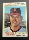 1978 Topps Record Breaker Nolan Ryan #6 HOF LOW GRADE Original Card