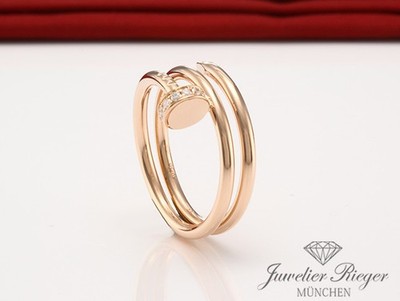 Cartier Ring Juste un Clou Doppelt Rosegold 750 Diamanten 2017 Gr 53 B4210852
