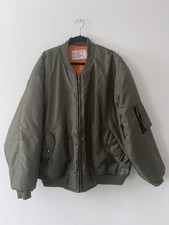Vintage MA1 Jacket Mens 3XL Khaki Intermediate Flight Bomber Military USAF