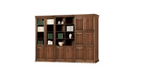 Stilvoller Brauner BüRoschrank Luxus HolzmöBel Arbeitsplatz SchräNke