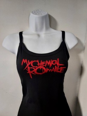 My chemical romance tank top red glitter my chemical romance shirt Mcr Crop Top
