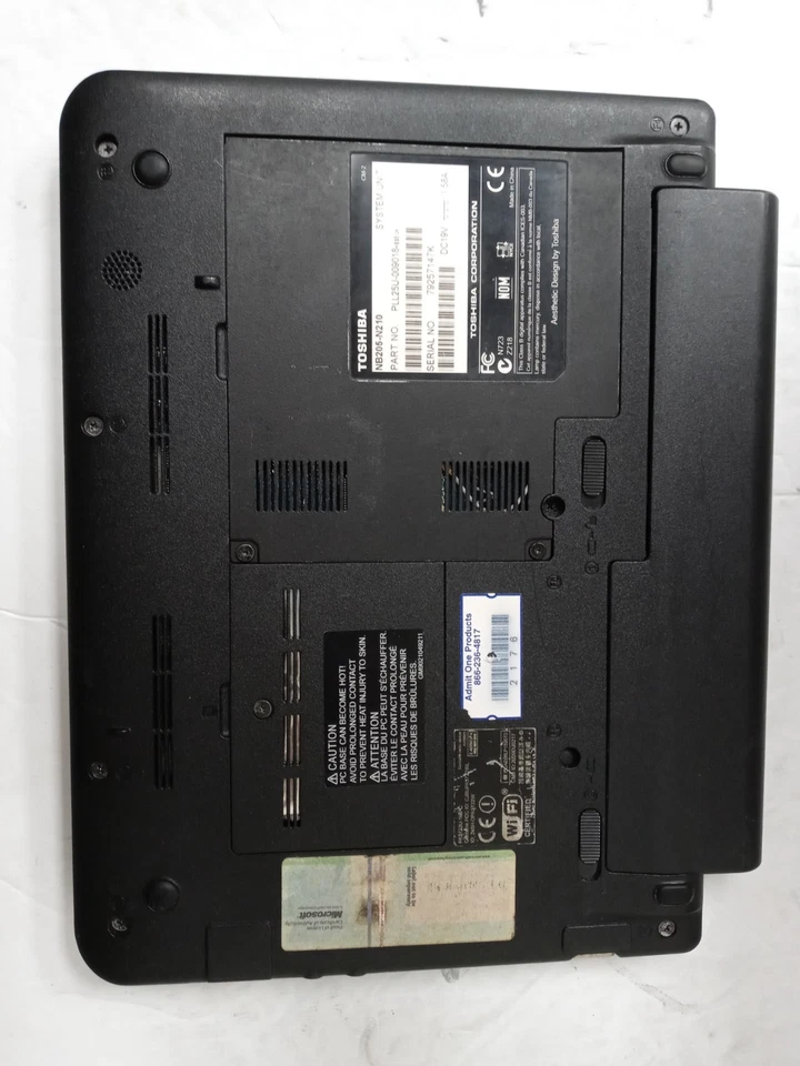 Toshiba mini NB205-N210 N280 1,66 GHz 2 GB 160 GB Foto 2 de 4