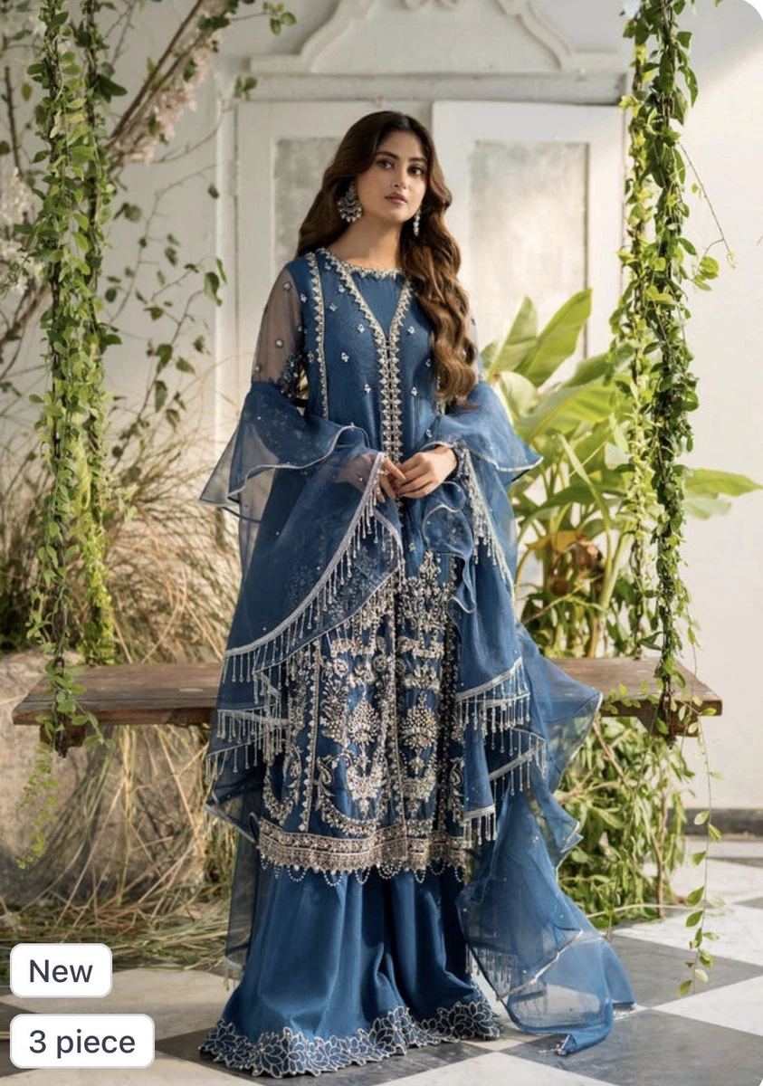 wedding princess dress Blue Girls Evening Dress Princess Dress Children Wedding Dress Trailing Dress