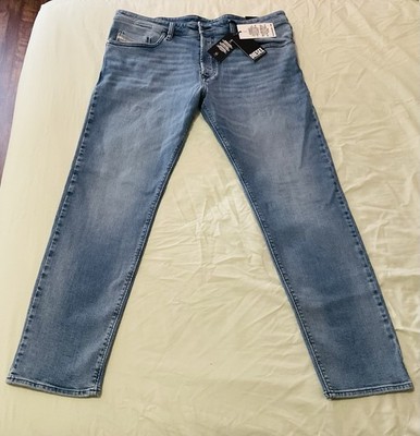 Diesel Industry Jeans Men BNWT Size 38/32 Light Wash Buster Taper Leg Stretch
