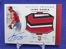 2018 Panini National Treasures Jaime Barria RC AU 17/99  