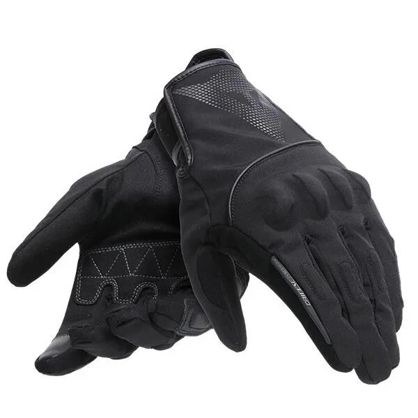 DAINESE WATERPROOF SHORT BLACK MOTORCYCLE GLOVES UDINE D-DRY M22