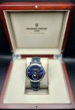 FREDERIQUE CONSTANT SLIM LINE MOONPHASE  BLUE DIAL 42MM DRESS WATCH FC-705X4S4 