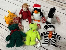 Lot of 7 Ty Teenie Beanie Babies Plush Bundle Toys Vintage With Tags