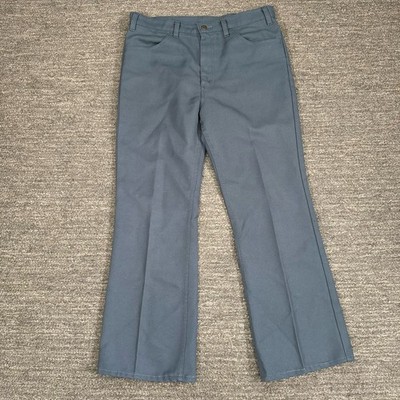 Vintage Levis 517 Sta-Prest Bootcut Pants 35X32 (34X29) Blue Made