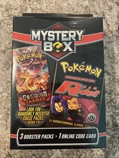 NEW Sealed Pokemon Team Rocket Mystery Box 3 Booster Packs (Seeded Chase Pack)