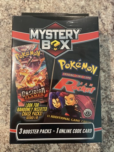 NEW Sealed Pokemon Team Rocket Mystery Box 3 Booster Packs (Seeded Chase Pack)e