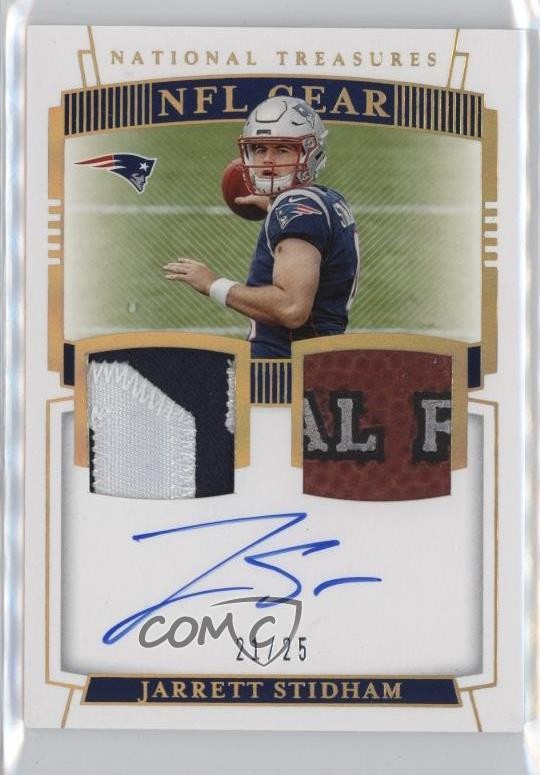 Jarrett Stidham Panini National Treasures Rookie NFL Gear Signature Combos #RSCJS Prime