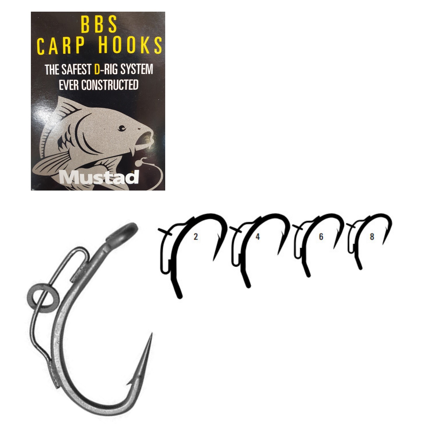 Карповые крючки Mustad Karpfenhaken BBS Chodda Gr.8 Stück 5 Mirco Barb Brassenhaken