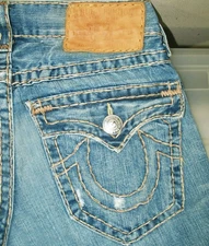 HOT USA Men's TRUE RELIGION @ BILLY BIG SUPER T BOOTCUT Jeans 28 x34 (Fit 30x34)