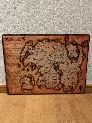 The Elder Scrolls Tamrielkarte (Skyrim) Blech Fan- & Handmade Blech zumAufhängen