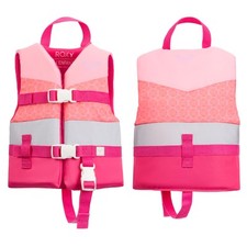 ROXY Kids Life Vest Pink with Leg Strap Lightweight Durable EPE Foam for Boating