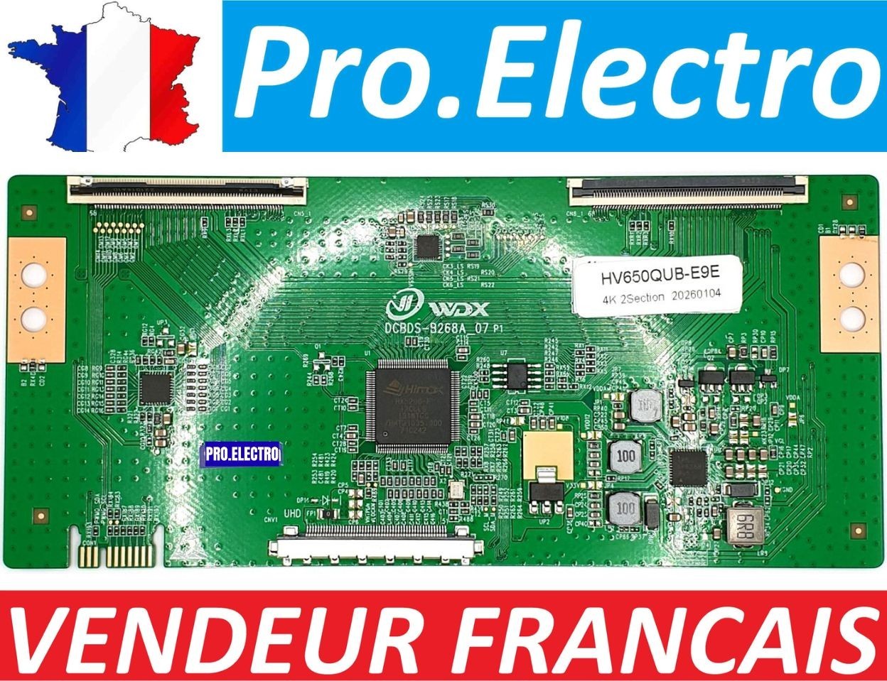 Carte T-CON TV WDX HV650QUB-E9E DCBDS-B268A_07 pour panneau d'affichage LCD 65 pouces