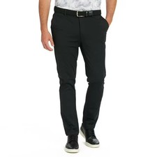 Greg Norman Men's Textured Performance Stretch Chino Pant 30x30 - Black B20