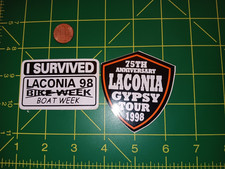 X2 Small Laconia Stickers Decals Vintage Racing Original Old Stock