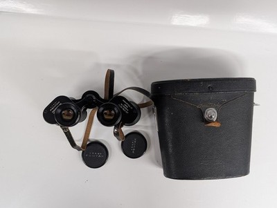 Pentax Asahi schwarz 7x35 Field 6,5 Fernglas mit Ledertasche und Kappen