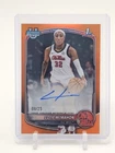 COTIE MCMAHON 2025-26 BOWMAN CHROME U 1ST ORANGE REFRACTOR AUTO /25 Q1405