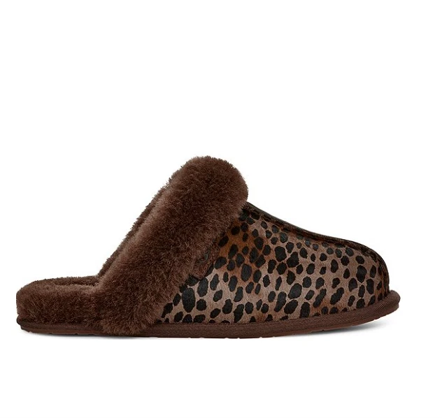 Бестселлер UGG Scuffette Caspian пятнистый животных печати икры волосы тапочки новый Wi - Изображение 2 из 4